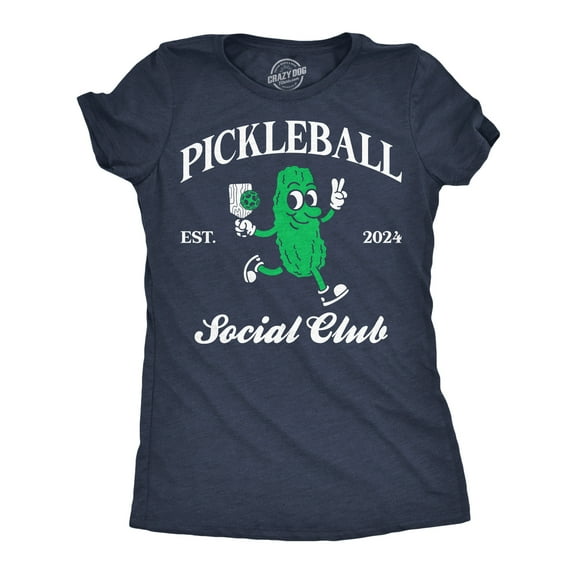 Womens Funny T Shirts Pickleball Social Club Sarcastic Graphic Novelty Tee For Ladies Womens Graphic Tees