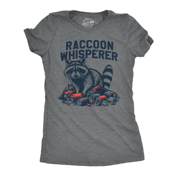 Womens Funny T Shirts Raccoon Whisperer Sarcastic Animal Graphic Tee for Ladies Womens Graphic Tees