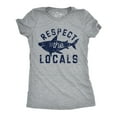 thumbnail image 1 of Womens Funny T Shirts Respect The Locals Sarcastic Shark Graphic Novelty Tee for Ladies Womens Graphic Tees, 1 of 9