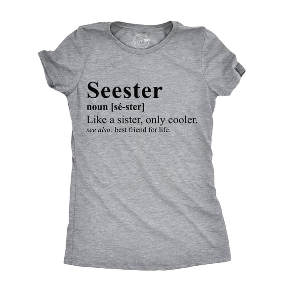 Womens Funny T Shirts Seester Sarcastic Sister Graphic Tee for Ladies Womens Graphic Tees