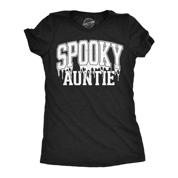 Womens Funny T Shirts Spooky Auntie Sarcastic Halloween Tee For Ladies Womens Graphic Tees