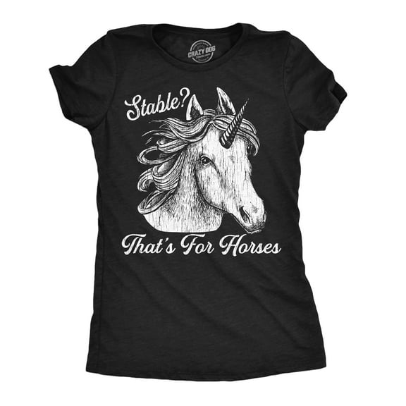 Womens Funny T Shirts Stable Thats for Horses Sarcastic Unicorn Graphic Novelty Tee for Ladies Womens Graphic Tees
