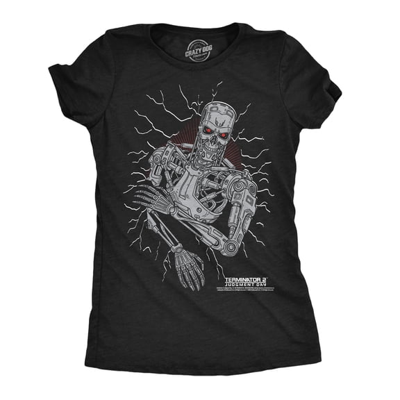 Womens Funny T Shirts T 800 Bust Through Sarcastic Terminator 2 Movie Tee For Ladies Womens Graphic Tees
