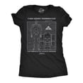 thumbnail image 1 of Womens Funny T Shirts T-800 Schematic Retro Terminator 2 Movie Tee For Ladies Womens Graphic Tees, 1 of 9