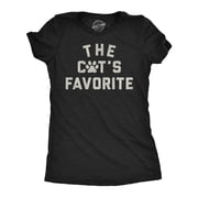 Womens Funny T Shirts The Cats Favorite Sarcastic Kitten Lovers Graphic Novelty Tee for Ladies Womens Graphic Tees