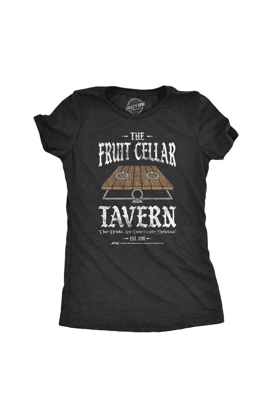 Womens Funny T Shirts The Fruit Cellar Tavern Evil Dead Movie Tee For Ladies Womens Graphic Tees