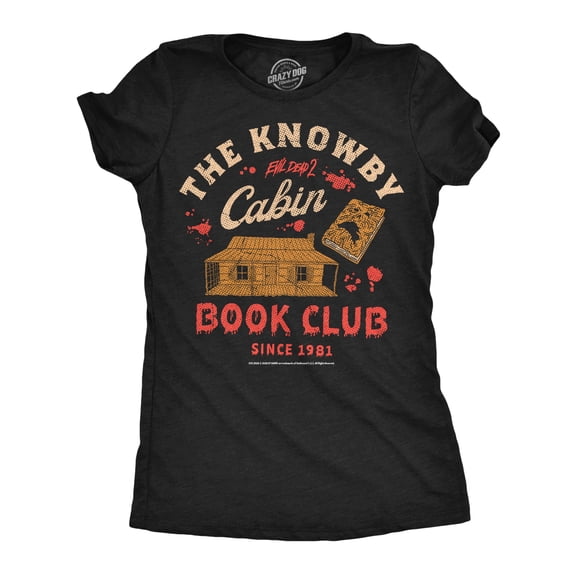 Womens Funny T Shirts The Knowby Cabin Book Club Evil Dead Movie Tee For Ladies Womens Graphic Tees