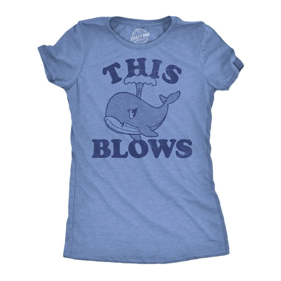 Womens Funny T Shirts This Blows Sarcastic Whale Graphic Novelty Tee for Ladies Womens Graphic Tees