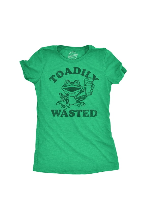 Womens Funny T Shirts Toadily Wasted Sarcastic Drinking Graphic Tee for Ladies Womens Graphic Tees