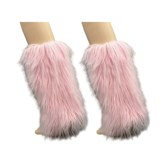Womens Furry Party Costume Faux Furs Fuzzy Long Boots Shoes Cuffs Cover Leg Warmers/Boot Sleeves/Boot Covers