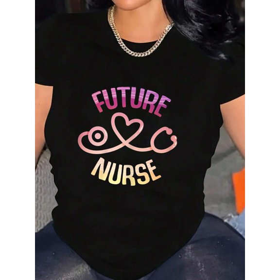 Womens Future Nurse Future CNA RNA LPN T-Shirt