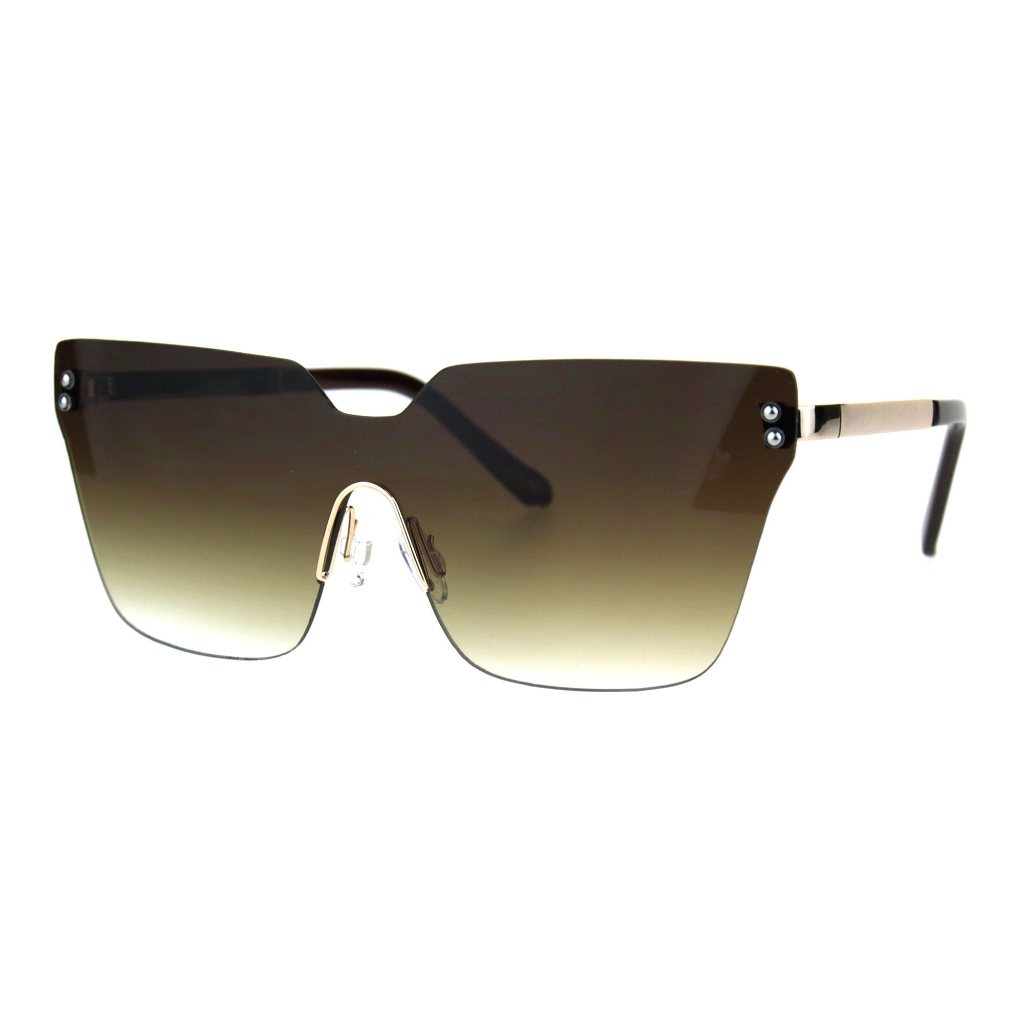 Cat eye sunglasses futuristic oversized P30604 Futuristic Alien Oval Wholesale Sunglasses - Frontier  main image 2