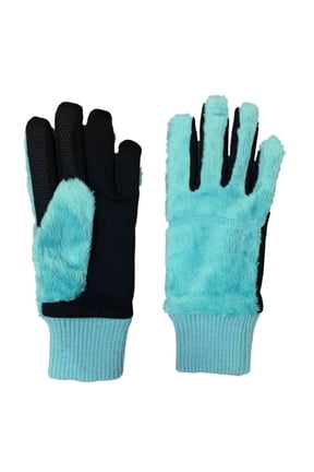 Womens Fuzzy Blue Pro-Text Tech & Text Smart Gloves Medium/Large