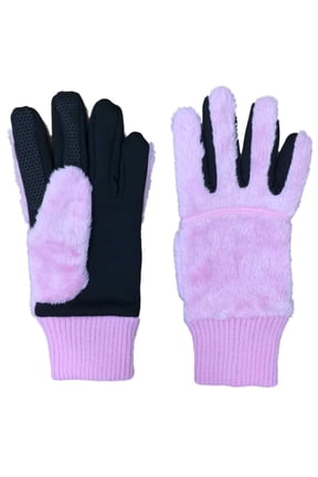 Womens Fuzzy Pink Pro-Text Tech & Text Smart Gloves Small/Medium