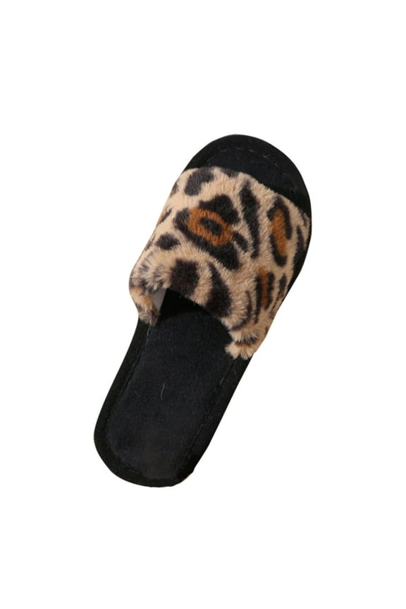 Womens Fuzzy Slides Open Toe Furry Slide Slippers Indoor Outdoor Slides Sandals Casual Flat Fluffy House Slippers Coffee Women Sandal
