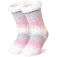 thumbnail image 1 of Womens Fuzzy Slipper Grips Socks Fluffy Winter Warm Fleece Lining Non Slip Thick Thermal Cozy Plush Socks, 1 of 6