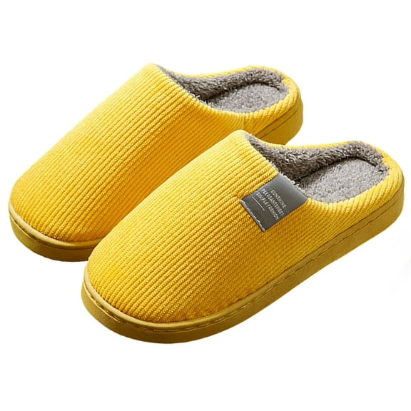 Womens Fuzzy Slippers Cozy Soft Indoor House Shoes with Non Slip Sole Comfort Slippers for Winter Home Use and Lounging,Yellow,6