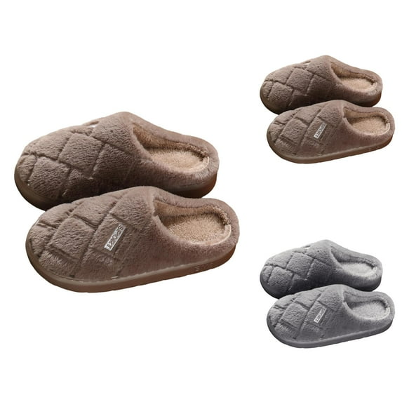 Womens Fuzzy Slippers Warm Plush House Slippers Indoor Outdoor Cozy Slippers for Women and Men Soft Thick Sole Winter Home Shoes Comfortable Couple Furry Slides