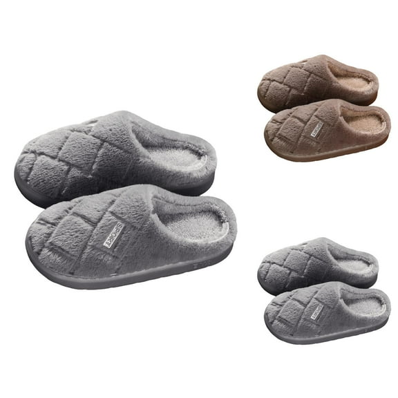 Womens Fuzzy Slippers Warm Plush House Slippers Indoor Outdoor Cozy Slippers for Women and Men Soft Thick Sole Winter Home Shoes Comfortable Couple Furry Slides