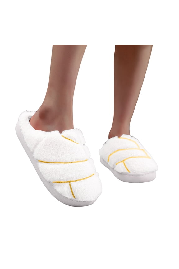 Womens Fuzzy Slippers for Home Bedroom Winter Warm Furry House Slip on Shoes Comfy Plush Non Slip Spa Slides