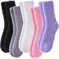 thumbnail image 1 of Womens Fuzzy Socks Cozy Fluffy Winter Cabin Slipper Warm Soft Microfiber Plush Home Sleeping Socks, 1 of 6