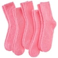 thumbnail image 1 of Womens Fuzzy Socks Cozy Fluffy Winter Warm Slipper Socks Microfiber Soft Home Sleeping Socks Pink, 1 of 6