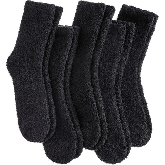 Mygeromon Womens Fuzzy Socks Cozy Super Soft Fluffy Slipper Socks for Warm Winter 5 Pairs