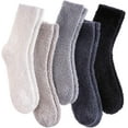 thumbnail image 1 of Mygeromon Womens Fuzzy Socks Cozy Super Soft Fluffy Slipper Socks for Warm Winter  5 Pairs, 1 of 8