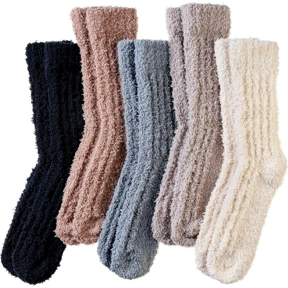 Womens Fuzzy Socks Fluffy Warm Slipper Winter Comfy Thermal Cozy Plush Sleep Home Cabin Socks