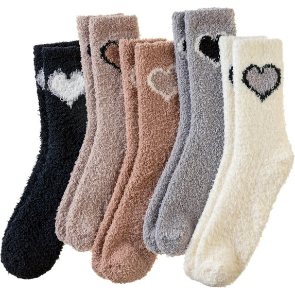 Womens Fuzzy Socks Fluffy Warm Slipper Winter Comfy Thermal Cozy Plush Sleep Home Cabin Socks