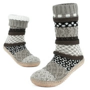 Womens Fuzzy Socks Non Slip Grips, Cozy Slipper Socks for Women, House Sock Shoes, Warm Gifts, Adult Size 7-8