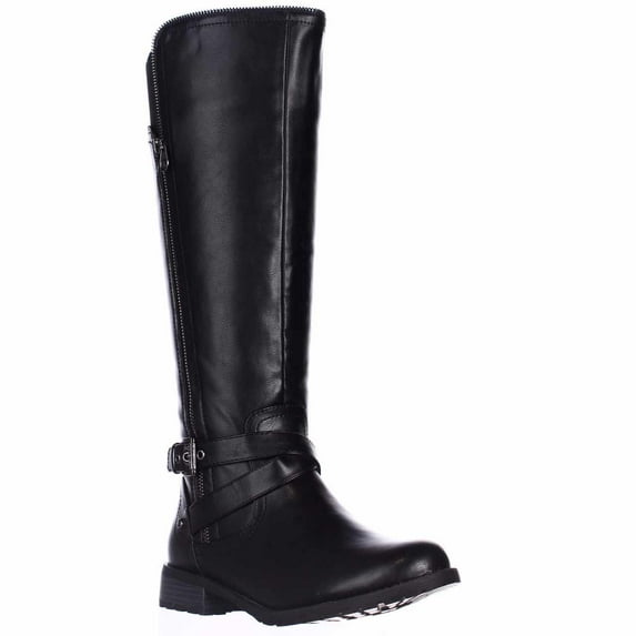 Womens G Guess Halsey Wide-Calf Riding Boots - Black
