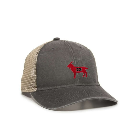 Womens G.O.A.T. Jordan #23 Goat Greatest Of All Time Ponytail Mesh Back Cap