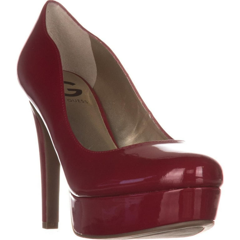 Womens G by GUESS Cannor Platform Heels Dark Red Walmart