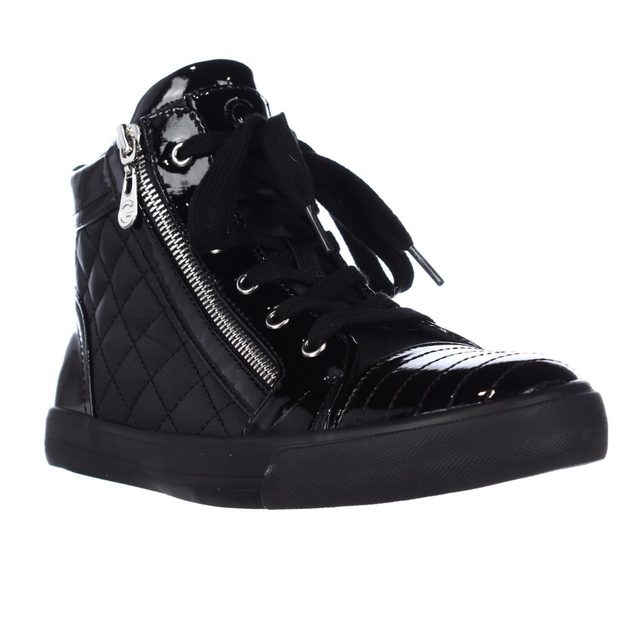 by GUESS Orily Side Zip High Top Fashion Sneakers, 5 US - Walmart.com