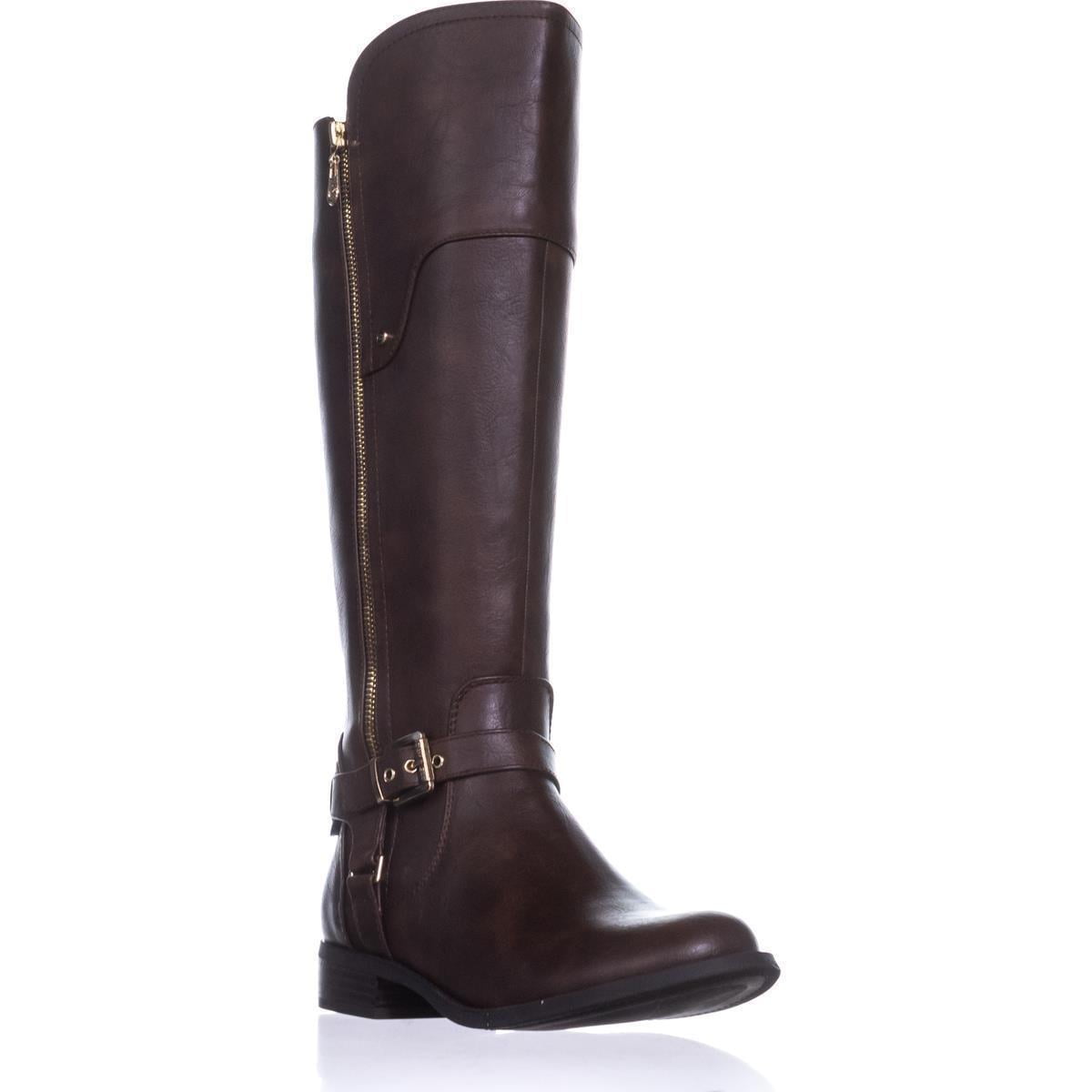 Womens G by Guess Harson Tall Riding Boots Dark Brown