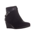 thumbnail image 1 of Womens GB35 Cherub Wedge Ankle Boots, Black Micro, 1 of 5