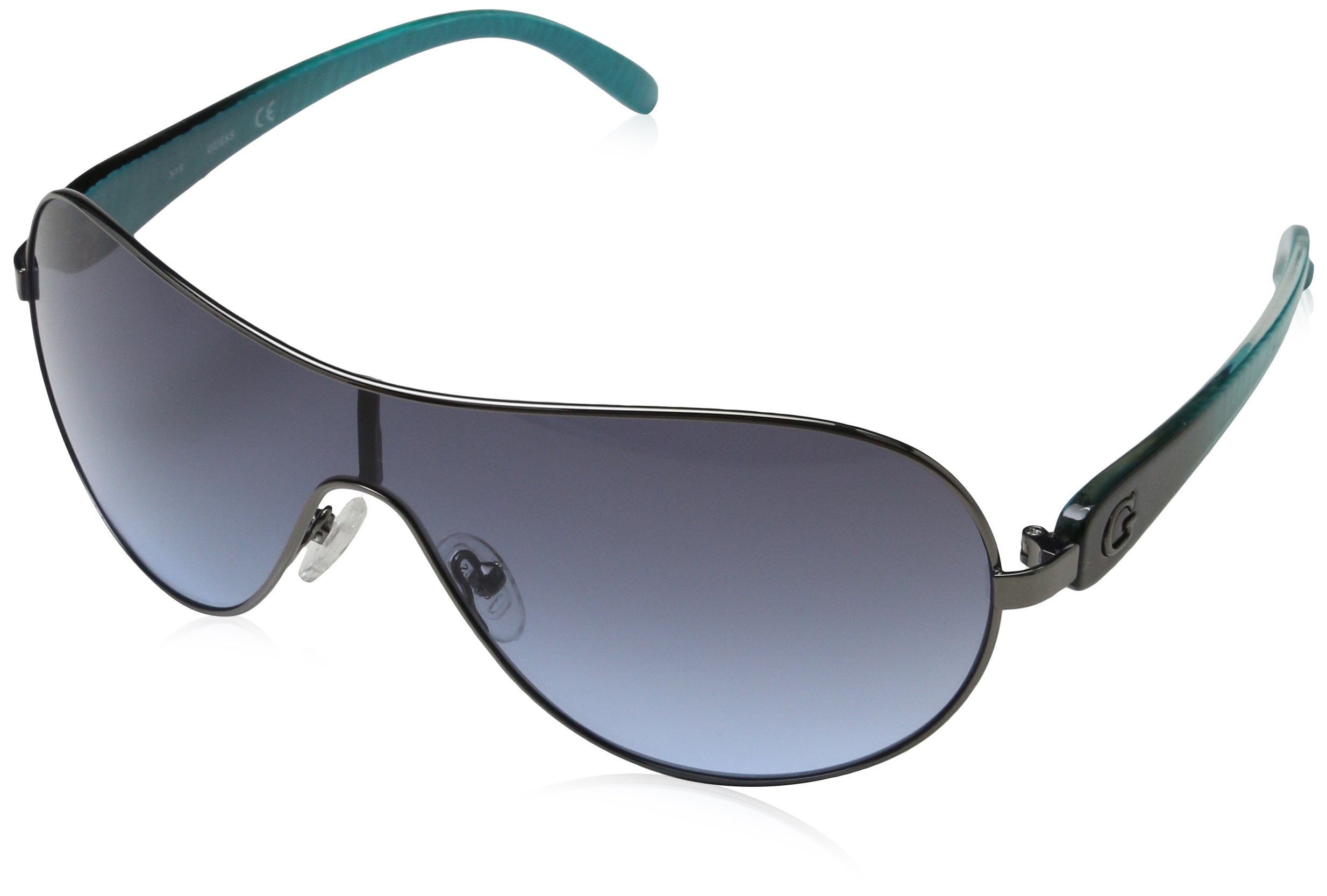 Womens GUF 212 Shield Fashion Sunglasses, Gunmetal - Main Image
