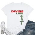 thumbnail image 1 of Womens GYE NYAME EGYPTIAN ANKH KEMETIC ADINKRA EYE OF HORUS HERU T-Shirt White Medium, 1 of 5