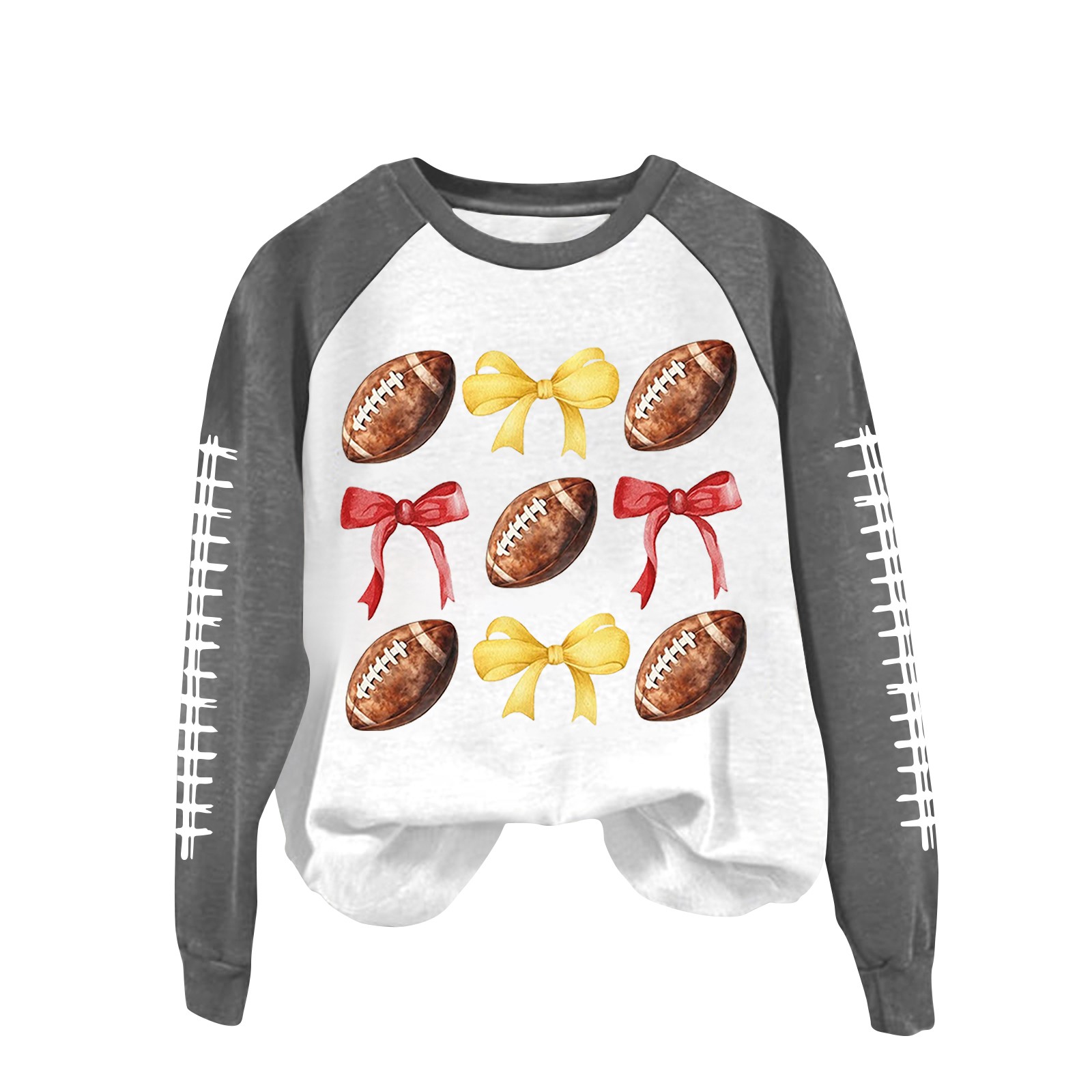 Womens Game Day Sweatshirts Funny Football Graphic Pullover Tops Long