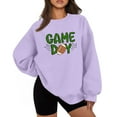 Womens Game Day Sweatshirts Funny Football Graphic Pullover Tops Long