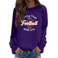 Womens Game Day Sweatshirts Funny Football Graphic Pullover Tops Long