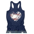 thumbnail image 1 of Womens Game Day Tank Tops Baseball Printed Sleeveless Spring Y2K Tees Crewneck Casual Basic I-shaped Vest, 1 of 2