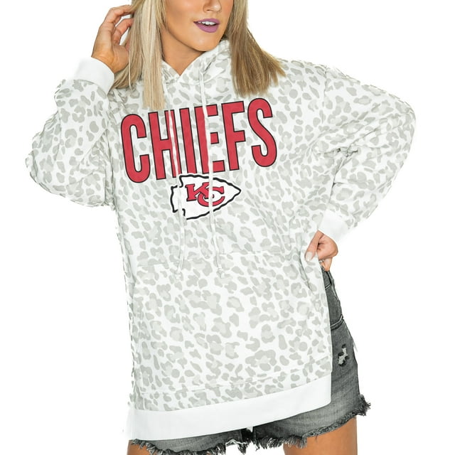 Womens' Gameday Couture White Kansas City Chiefs Leopard Side Slit ...