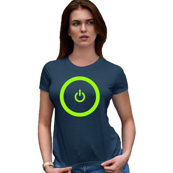 Womens Gaming Power Button Gamer Pride Deluxe Soft T-Shirt