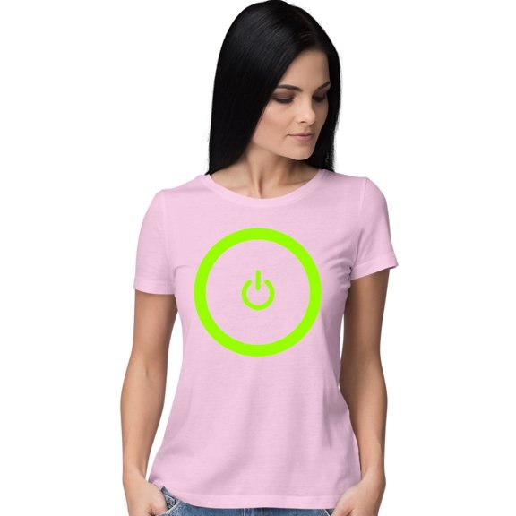 Womens Gaming Power Button Gamer Pride T-Shirt