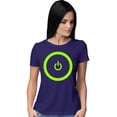 thumbnail image 1 of Womens Gaming Power Button Gamer Pride T-Shirt, 1 of 1