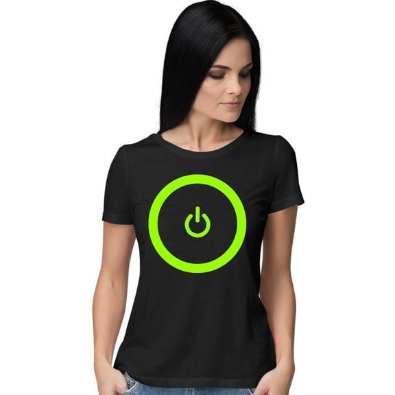 Womens Gaming Power Button Gamer Pride T-Shirt