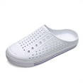 thumbnail image 1 of Womens Garden Clogs Shoes Mens Slippers Slip On Mules Waterproof Quick Drying Rubber Sandals Anti-Slip White 37, 1 of 6