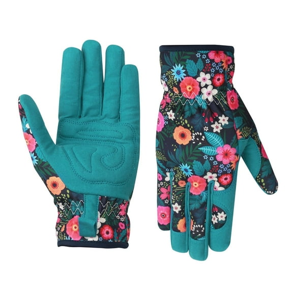 Womens Gardening Weeding Working Gloves, Leather Garden Glove for Women Thorn Proof No Stab for Digging, Planting,Pruning